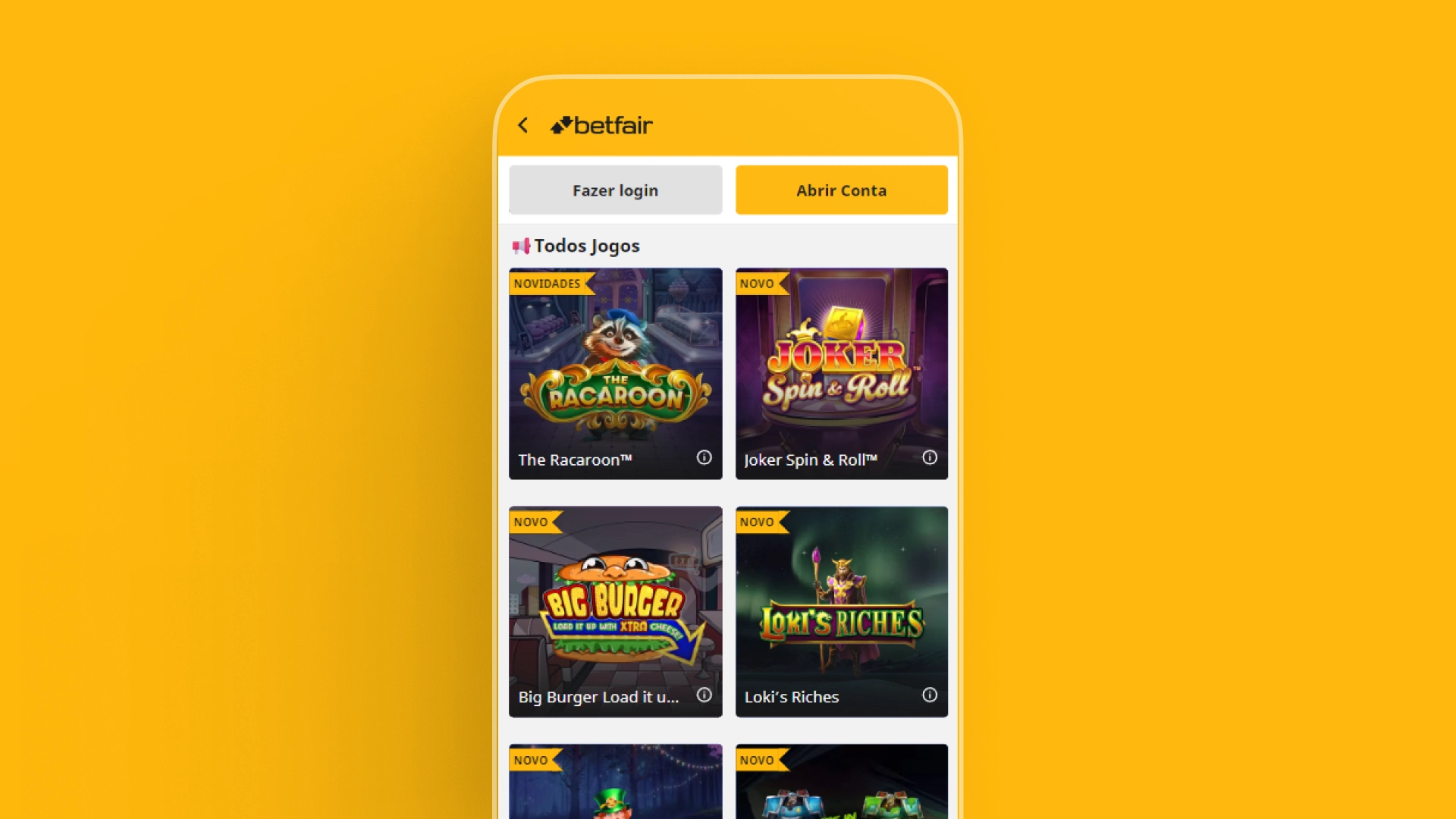screenshot quais são os melhores jogos betfair