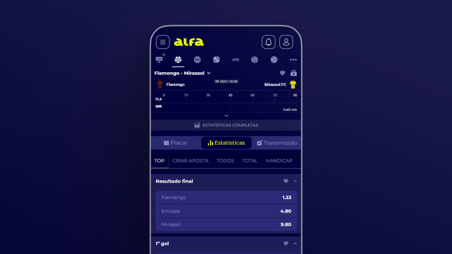 screenshot recursos alfa