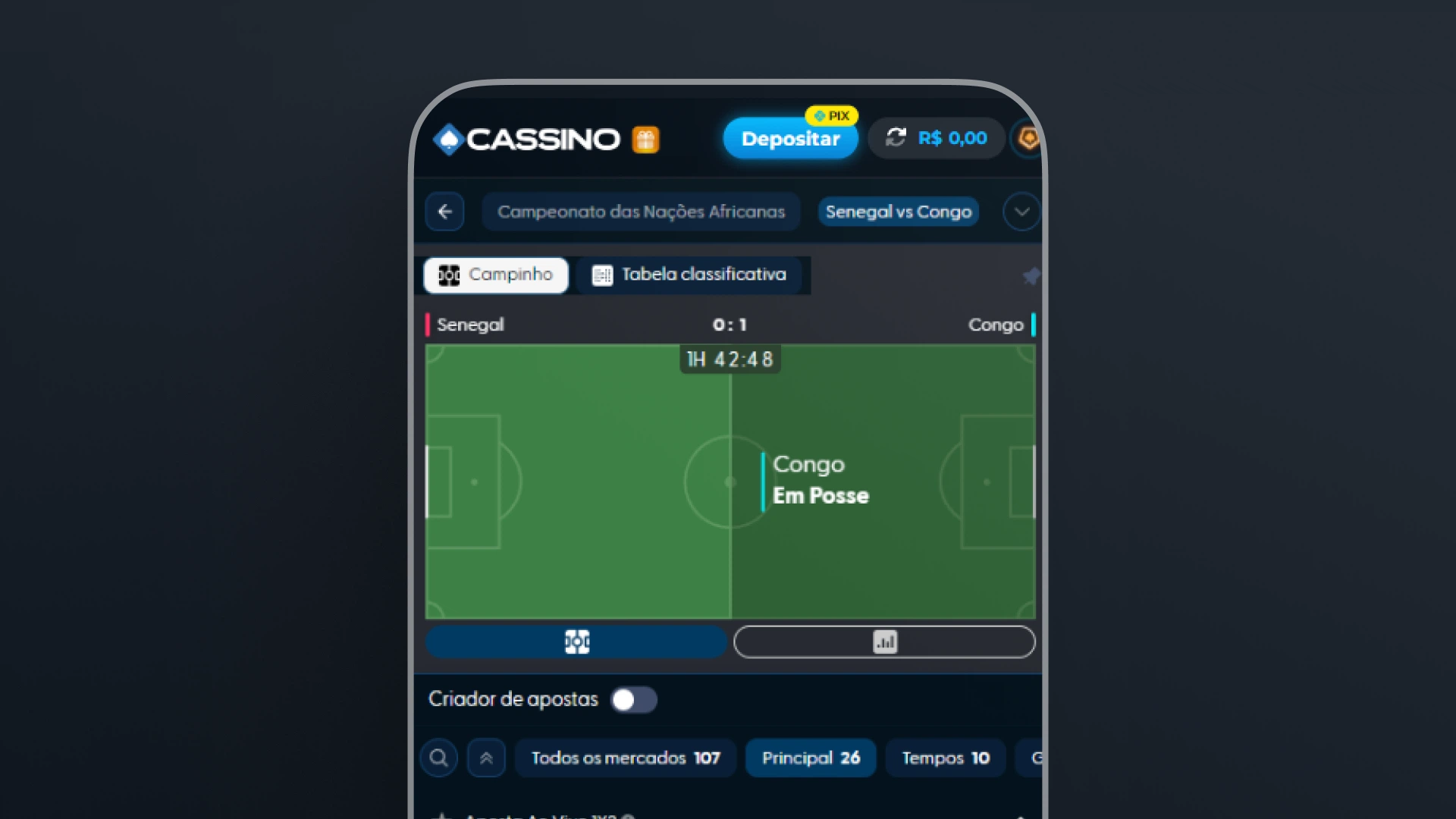 screenshot recursos cassino bet