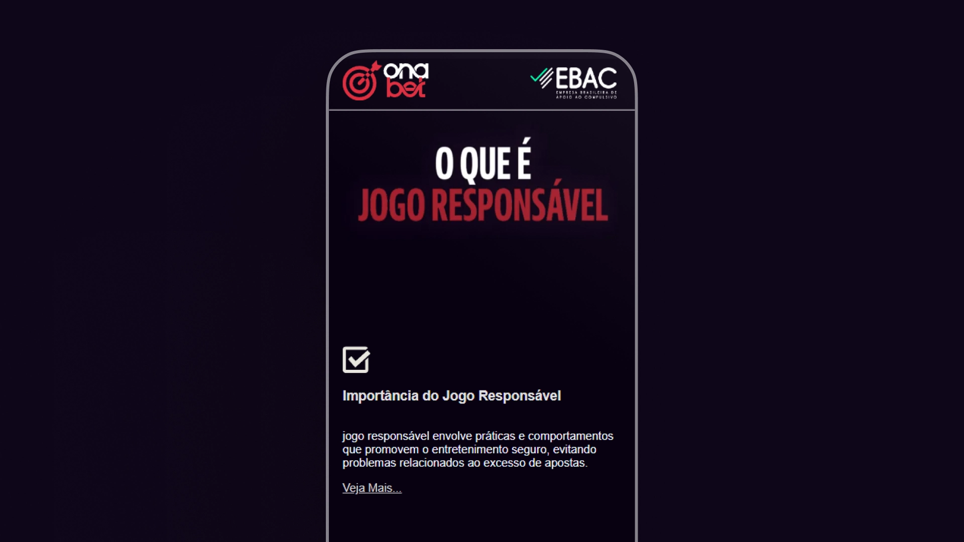 screenshot recursos de segurança onabet
