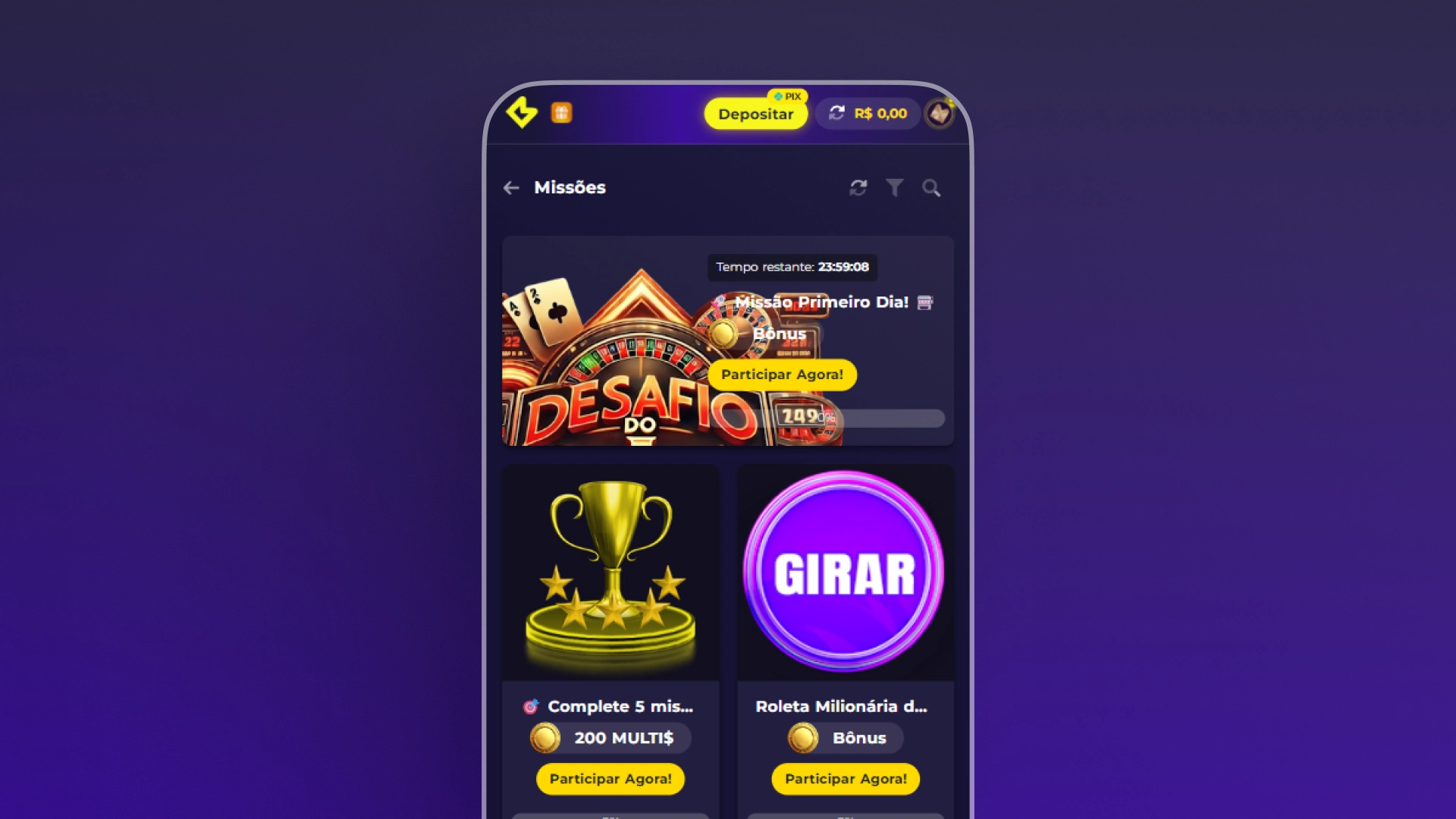 screenshot recursos multibet
