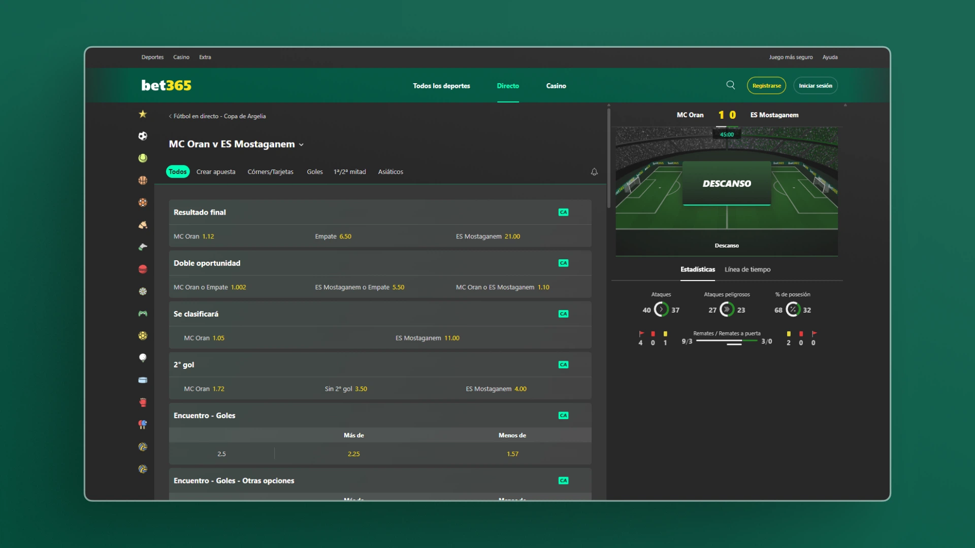 imagen Cómo apostar bet365