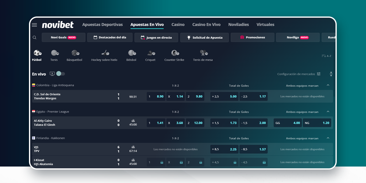 imagen apuestas en vivo novibet