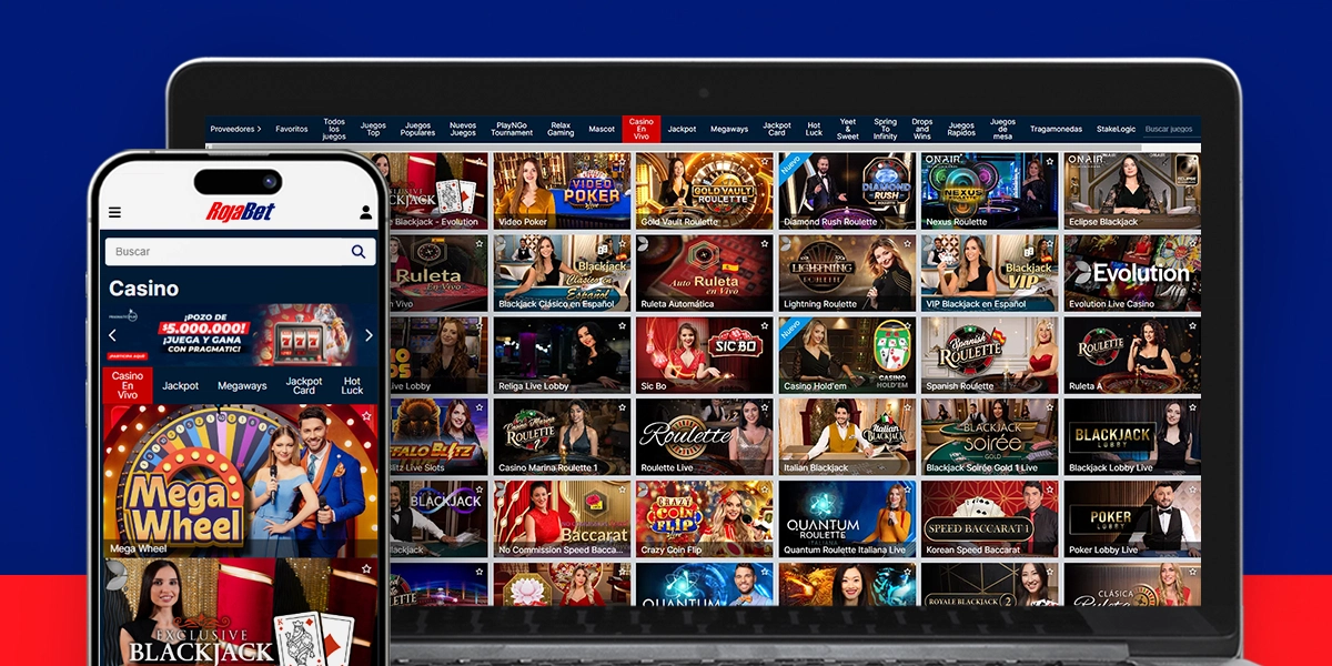imagen mockup desktop mobile casino Rojabet