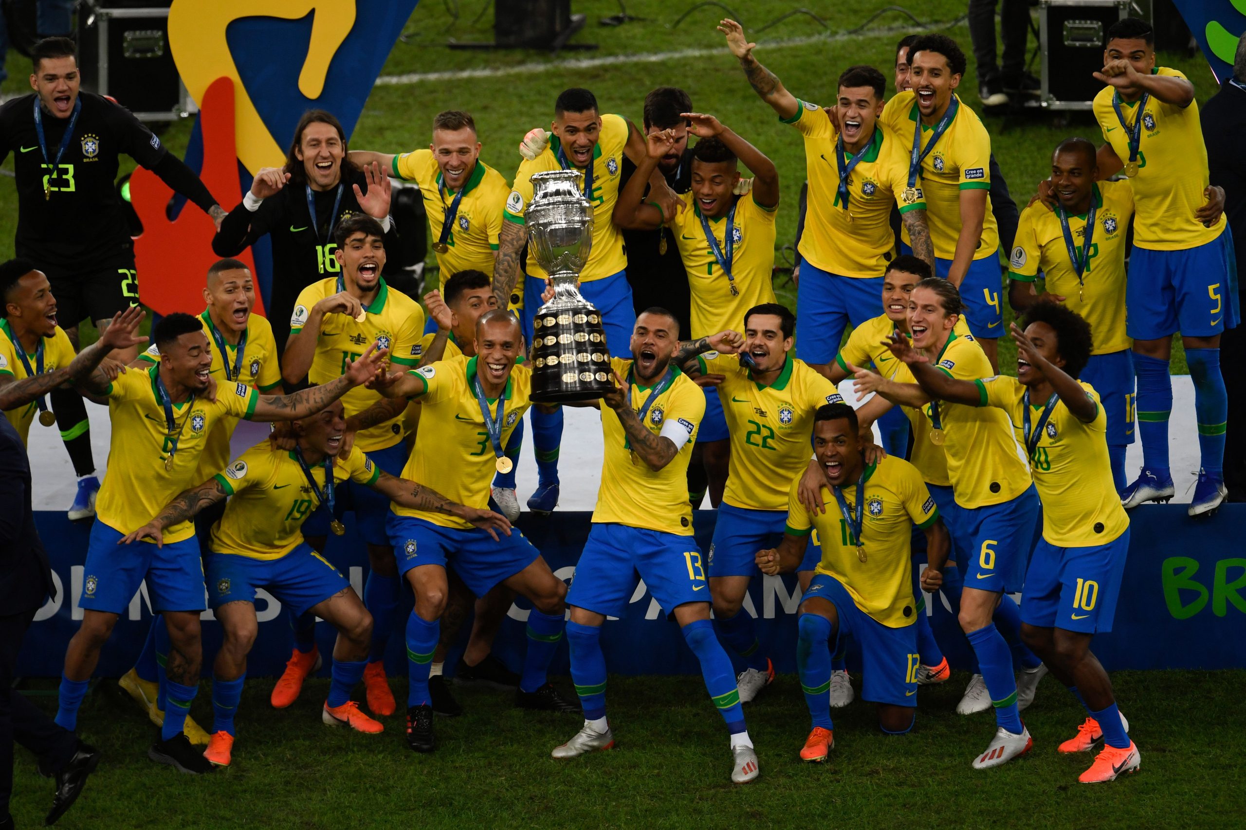 Quem estava no onze inicial?  O Brasil conquistou a Copa América no Maracanã há 4 anos