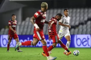 Flamengo x Santos em campo pelo Brasileirão 2024