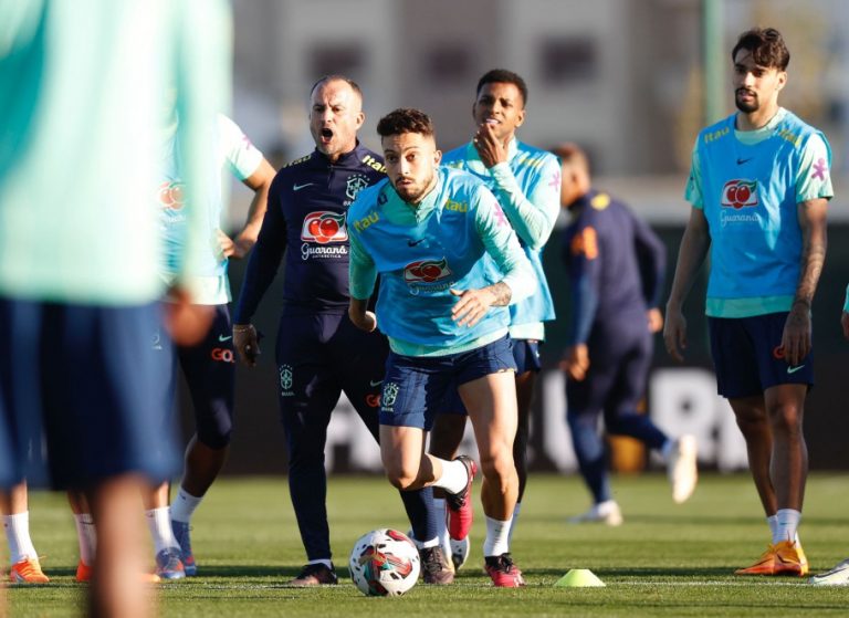 Seleção durante treino em Tânger, no Marrocos.