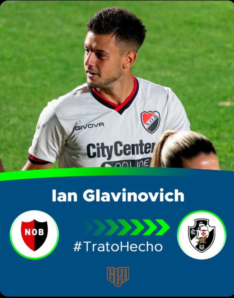 CL Merlo confirma Ian Glavinovich no Vasco