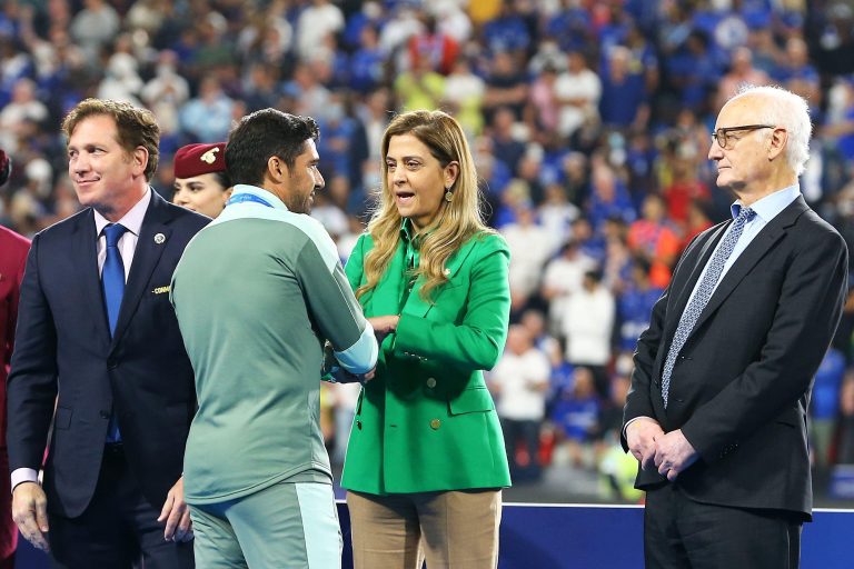 Abel Ferreira e Leila Pereira