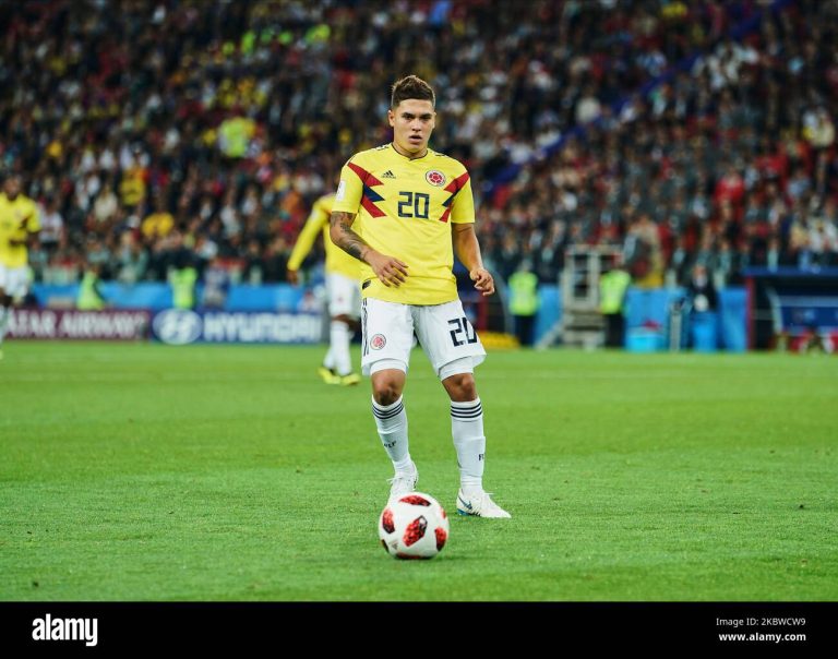 Juan Fernando Quintero during the FIFA World Cup match England versus Colombia at Spartak Stadium, Moscow, Russia on July 3, 2018. (Photo by Ulrik Pedersen/NurPhoto)