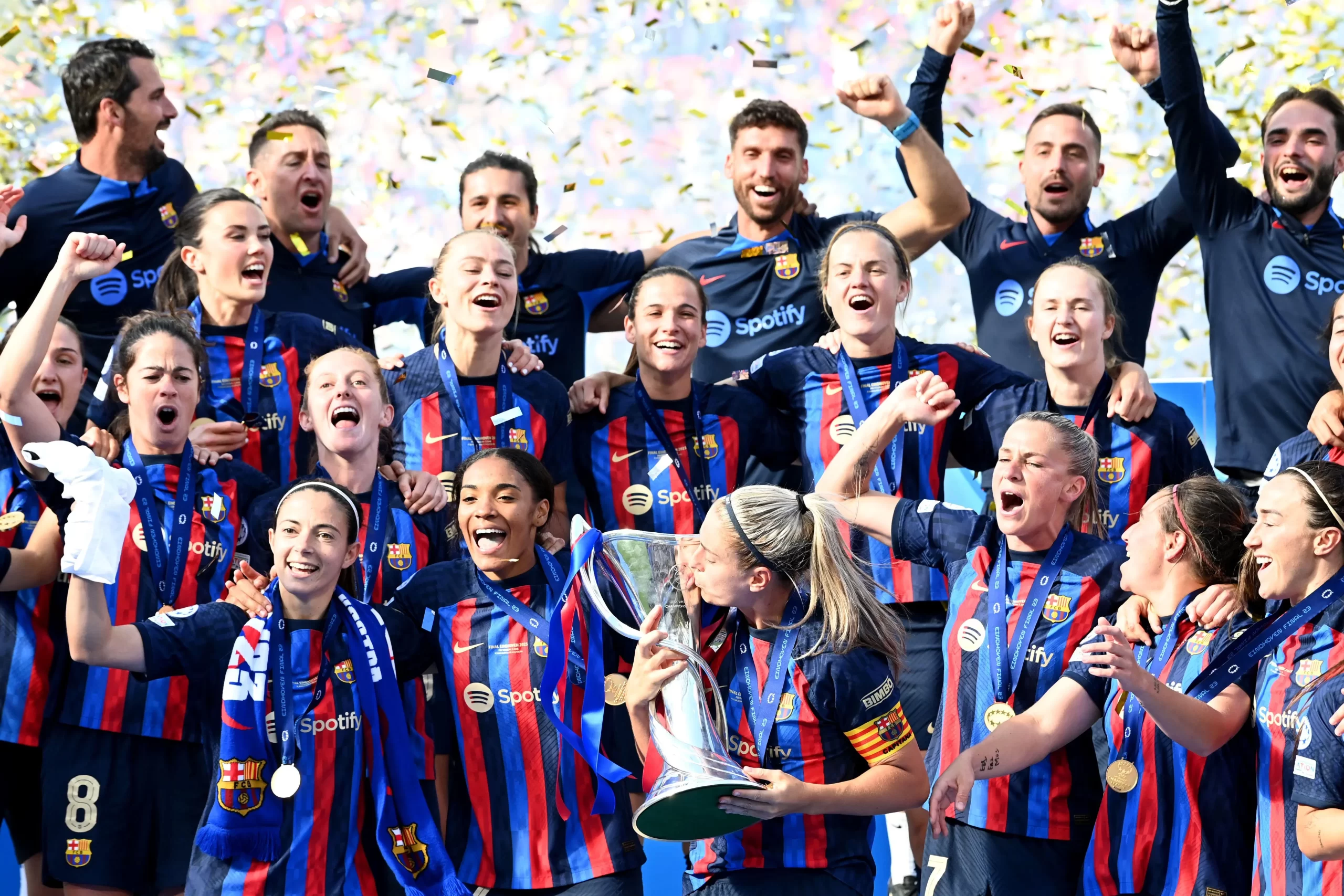 Barcelona, atual bicampeão da UWCL, Champions League Feminina. Foto: dpa picture alliance/Alamy Stock Photo