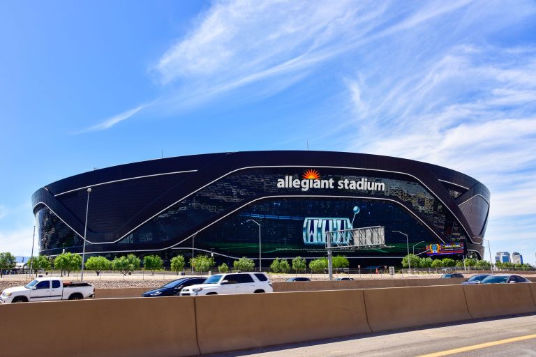 Allegiant Stadium, em Las Vegas, palco de Uruguai x Brasil. (Foto: Divulgação / Ken Howard / Alamy Stock Photo)