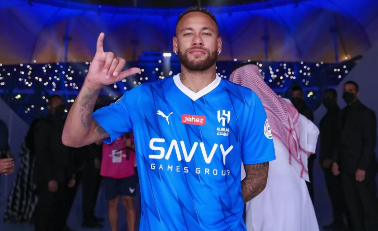 Neymar, jogador do Al-Hilal. Foto: Stringer/Power Sport Images Ltd/Alamy Live News