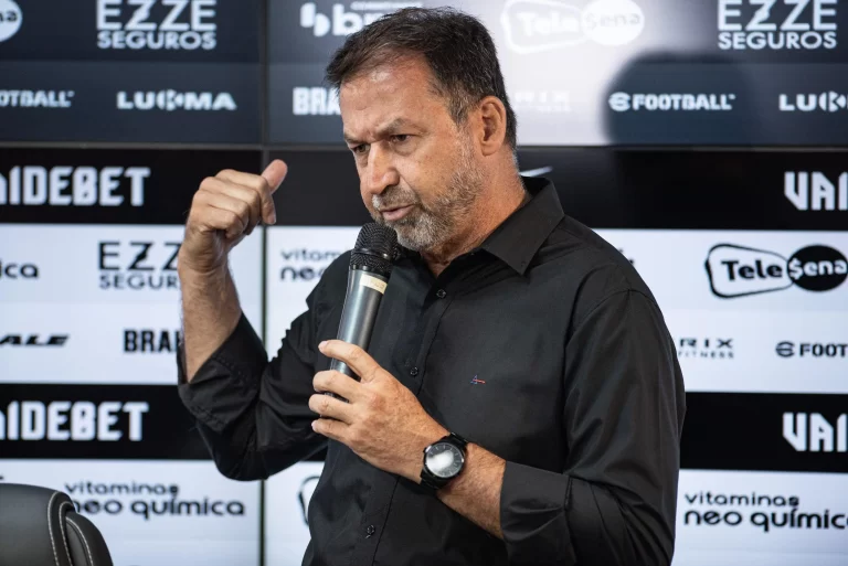 Augusto Melo, presidente do Corinthians. Foto: Ronaldo Barreto/TheNEWS2/ZUMA Press Wire/Alamy Stock Photo