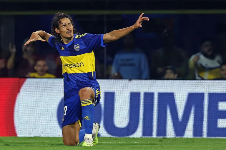 Edinson Cavani, do Boca Juniors. Foto: Alejandro Pagni/PHOTOxPHOTO/Alamy Stock Photo