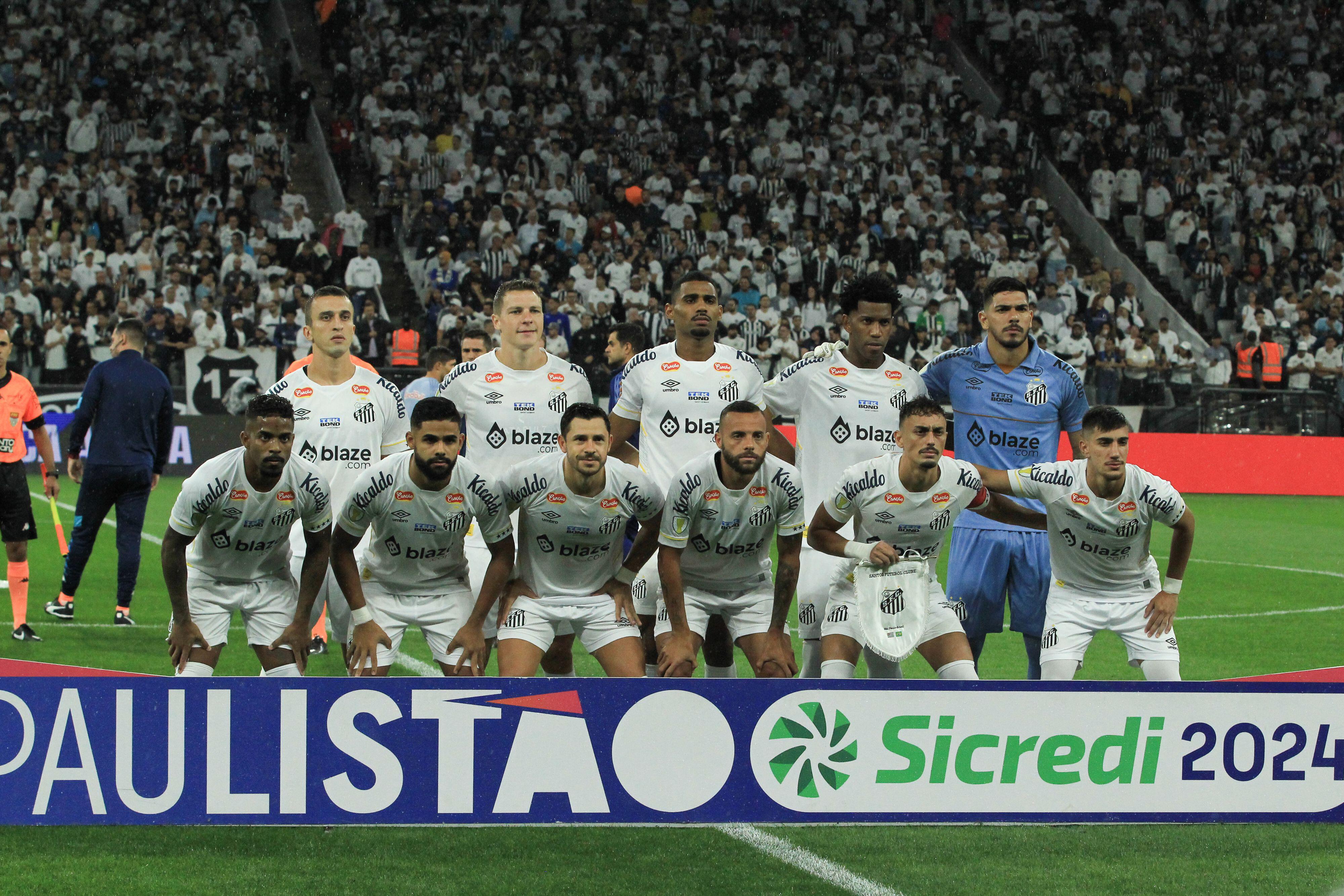 Times do Santos no Paulistão 2024. Foto: Divulgação / ZUMA Press, Inc. / Alamy Stock Photo