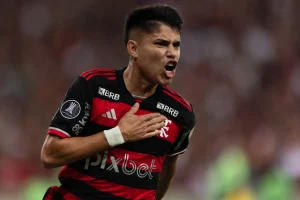 Luiz Araújo, atacante do Flamengo. Foto: Ruano Carneiro/ZUMA Press Wire/Alamy Live News