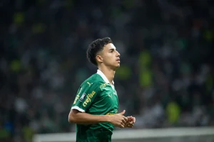 Vitor Reis, zagueiro do Palmeiras. Foto: Ronaldo Barreto/TheNEWS2/ZUMA Press Wire