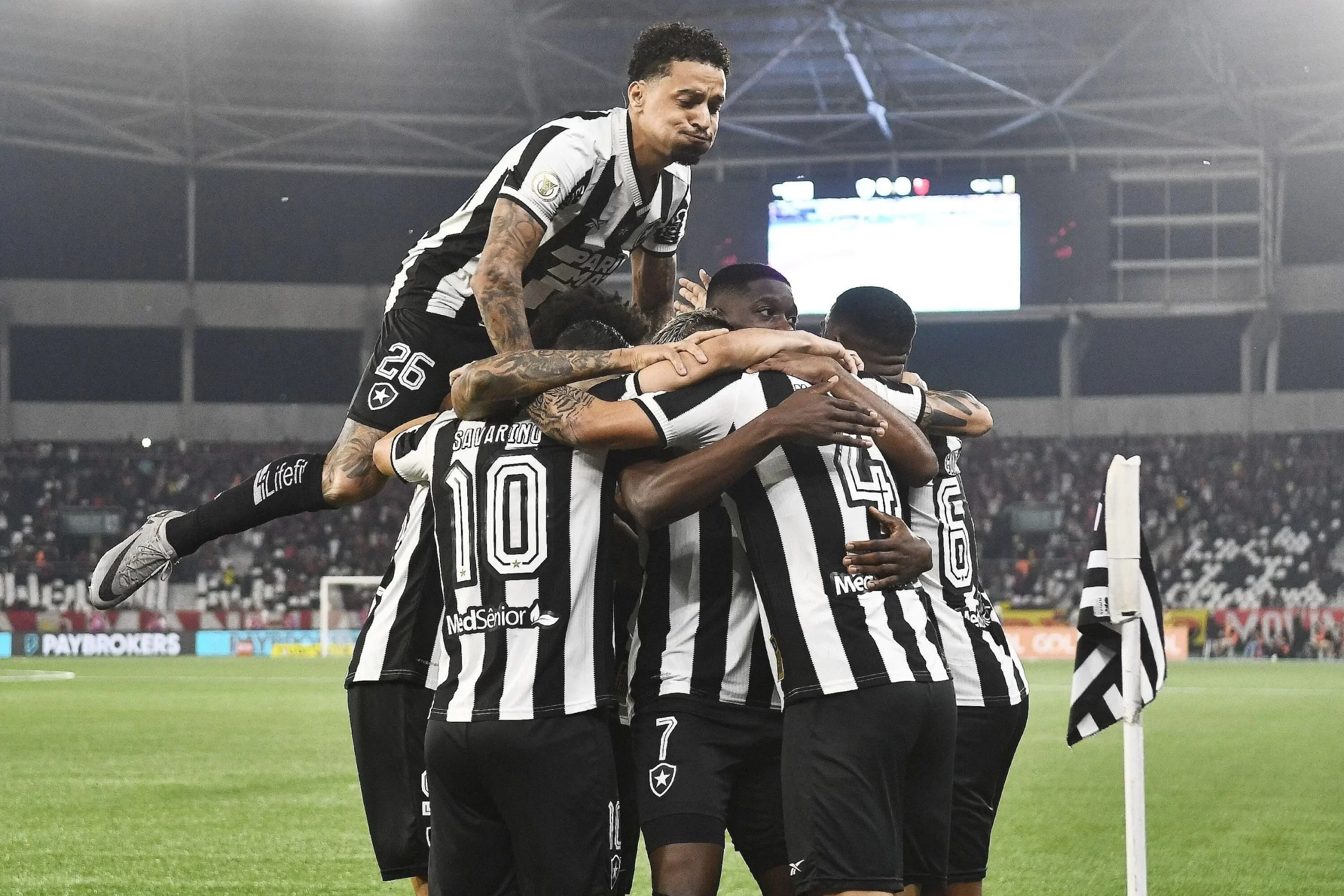 Time do Botafogo comemora gol. Foto: A.PAES/Alamy Stock Photo