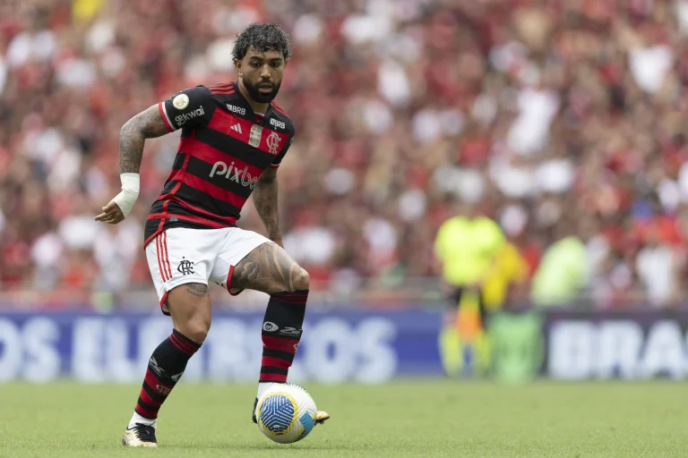 Gabigol no Flamengo em 2024. Foto: Andre Mourao/AGIF/Alamy Live News