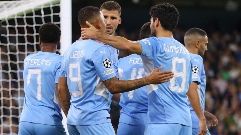 Manchester City x RB Leipzig no Etihad Stadium teve goleada e gol de brasileiro