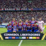 Time do Fortaleza antes do jogo contra o Racing, pela Libertadores 2025. Foto: Baggio Rodrigues/AGIF/Sipa USA/Alamy Live News