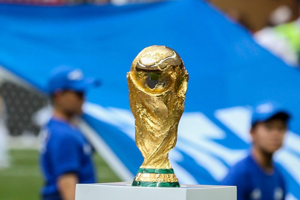 Troféu da Copa do Mundo Fifa. Foto: Grzegorz Wajda/SOPA Images/ZUMA Press Wire/Alamy Stock Photo
