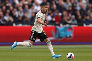Andreas Pereira, em 2019, quando jogava no Manchester United. Foto: Richard Calver/SOPA Images/ZUMA Wire
