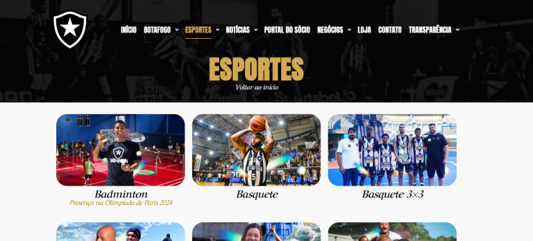 Novo site do Botafogo