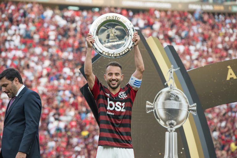 Everton Ribeiro (Flamengo) na final da Libertadores 2019. Foto: Alexandre Vidal/Flamengo