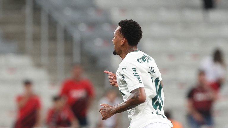 Jailson comemora gol com a camisa do Palmeiras