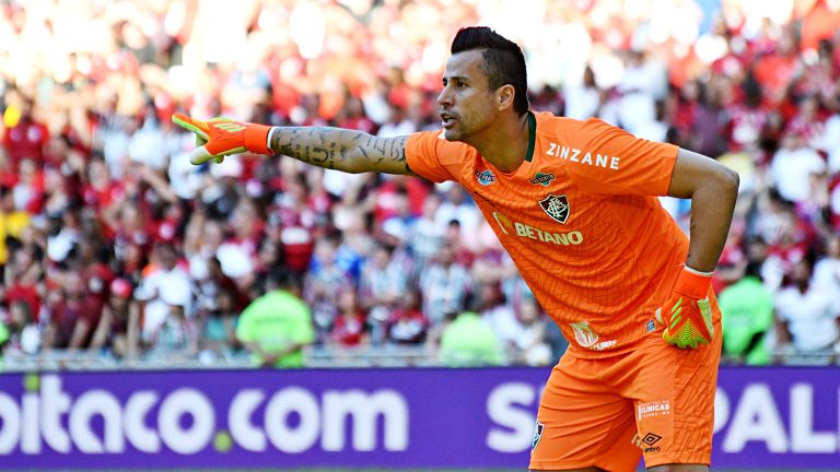 Goleiro Fábio, em campo pelo Fluminense