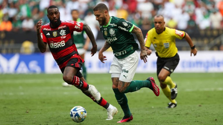 Palmeiras e Flamengo, em campo pela Supercopa do Brasil de 2023