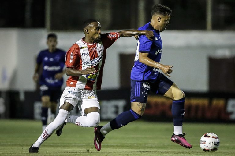 Villa Nova x Cruzeiro, no Campeonato Mineiro 2023. Foto: Reprodução/Cruzeiro