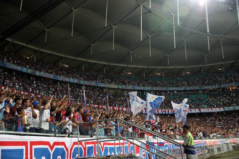 Torcida do Bahia na Arena Fonte Nova. Foto: Felipe Oliveira/EC Bahia