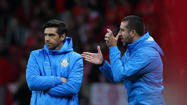 Abel Ferreira e João Martins, técnico e auxiliar do Palmeiras