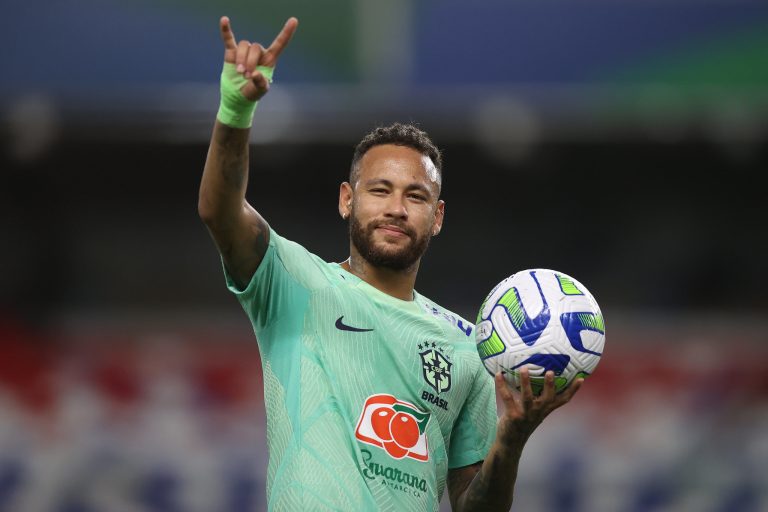 Neymar, durante treinamento da seleção brasileira