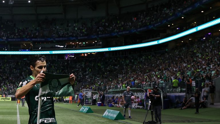 Palmeiras 1 x 0 Bahia, Série A 2023, no Allianz Parque. Raphael Veiga. Foto: Cesar Greco/Palmeiras