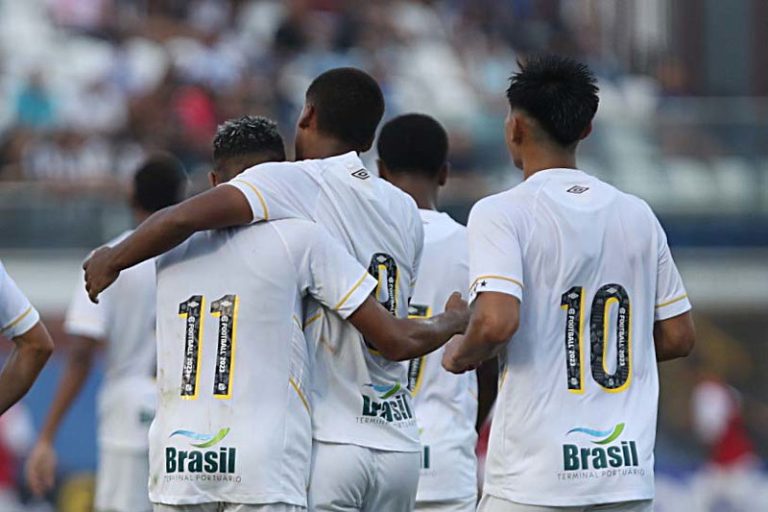 Time sub-20 do Santos na 2ª rodada da Copinha 2024. Foto: Pedro Ernesto Guerra Azevedo/Santos FC