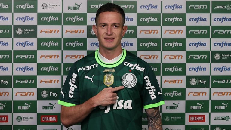 Aníbal Moreno, volante do Palmeiras. Foto: Cesar Greco/Palmeiras