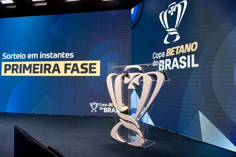 Palco do sorteio dos confrontos da primeira fase da Copa do Brasil