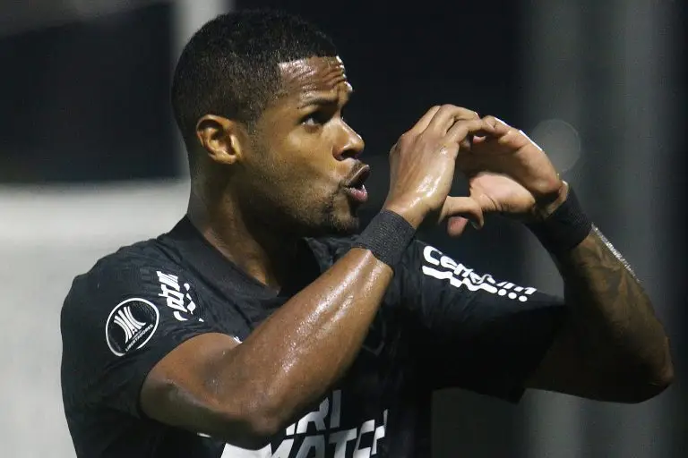 Júnior Santos comemora gol pelo Botafogo na Libertadores