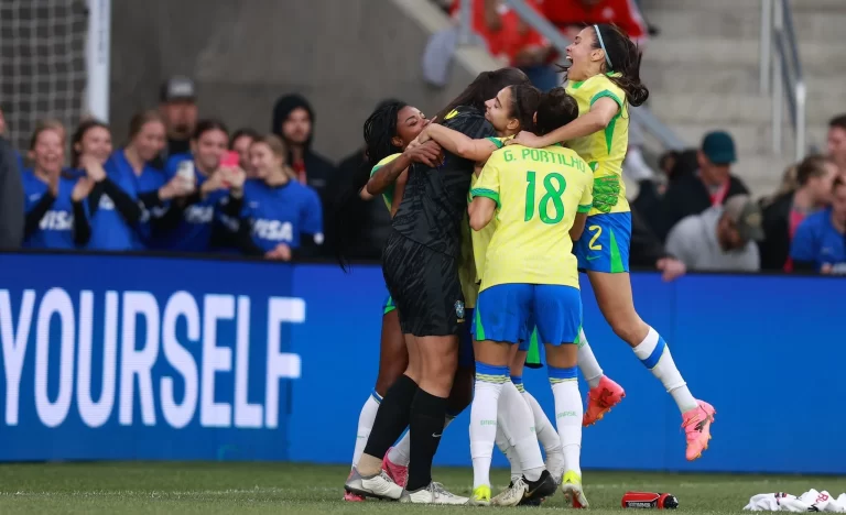 Seleção brasileira feminina na SheBelieves Cup 2024. Foto: Lívia Villas Boas/CBF