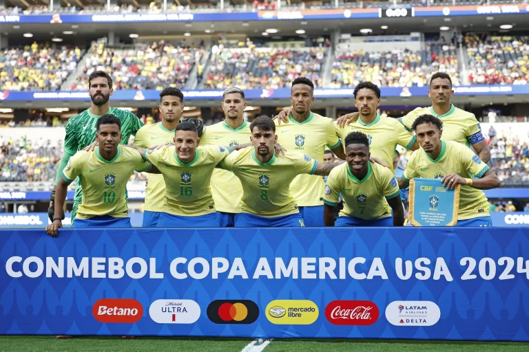 Seleção brasileira masculina na Copa América 2024. Foto: Rafael Ribeiro/CBF