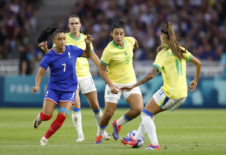 Brasil x França nas quartas de final do futebol feminino nas Olimpíadas 2024. Foto: Rafael Ribeiro/CBF