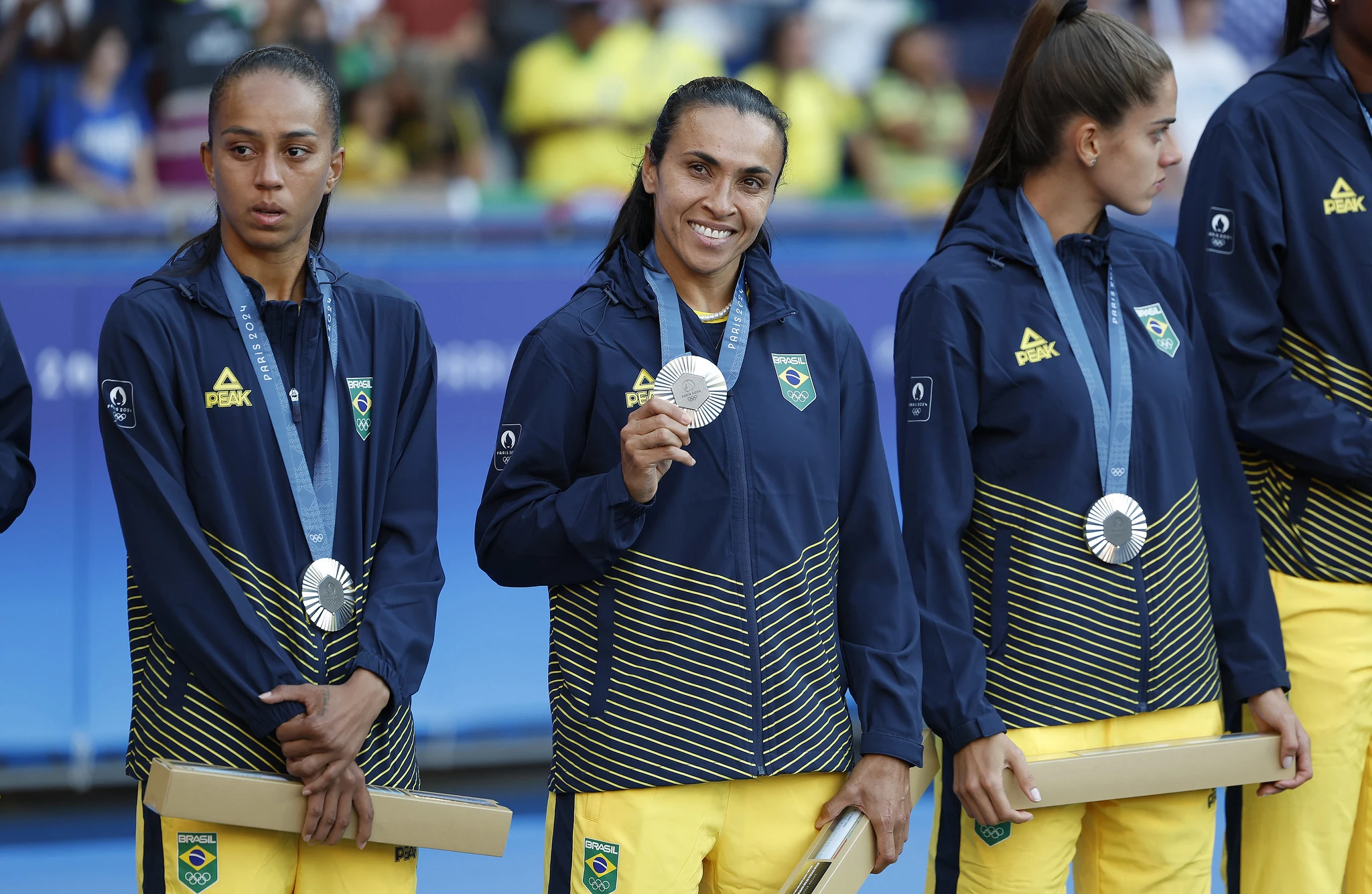 Marta, jogadora da Seleção Brasileira Feminina, conquista Prata em Paris 2024. Foto: Rafael Ribeiro/CBF