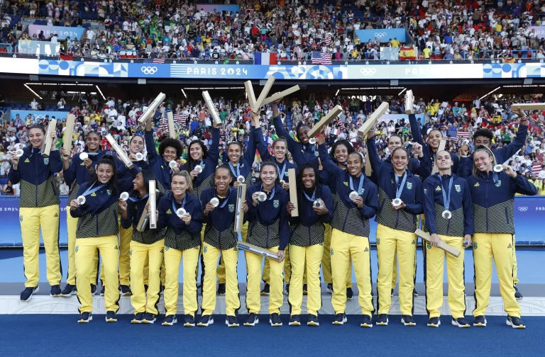 Seleção brasileira feminina leva prata em Paris 2024. Foto: Rafael Ribeiro/CBF