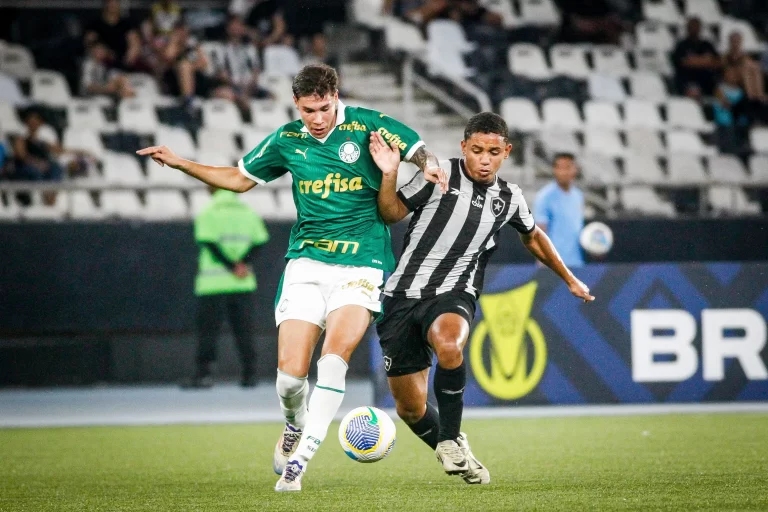 Botafogo 0 x 1 Palmeiras, semifinal (ida) do Brasileiro Sub-17. Foto: Arthur Barreto/Botafogo