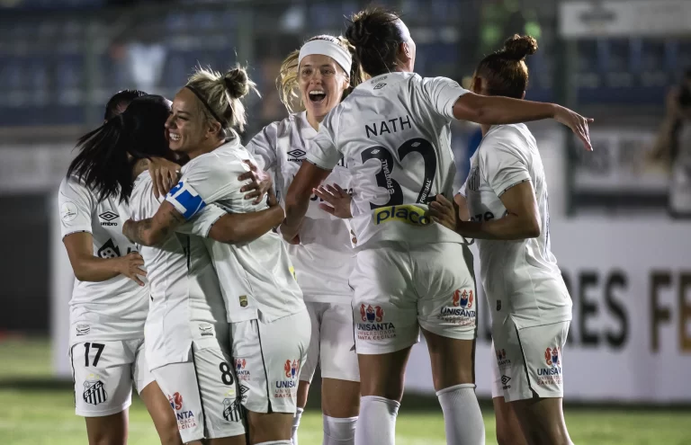 Santos feminino na Libertadores 2024. Foto: Bruno Vaz/Santos FC