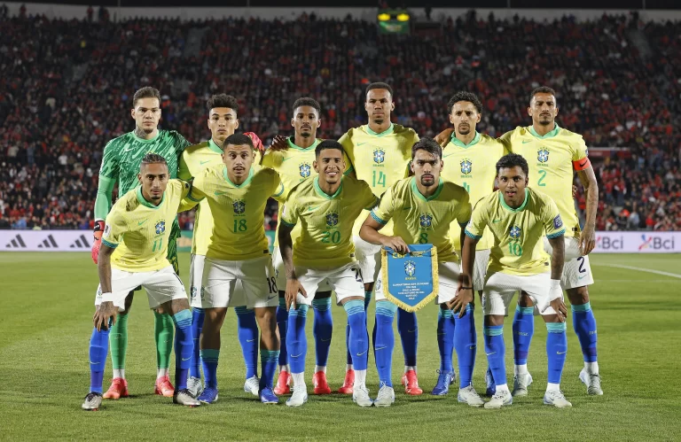 Seleção brasileira no jogo contra o Chile, pelas Eliminatórias. Foto: Rafael Ribeiro/CBF